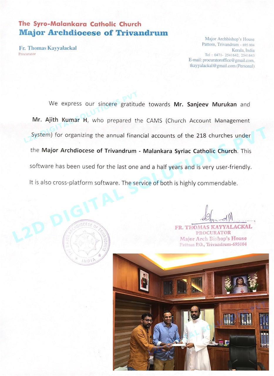 Client Appreciation - Fr. Thomas Kayyalackal